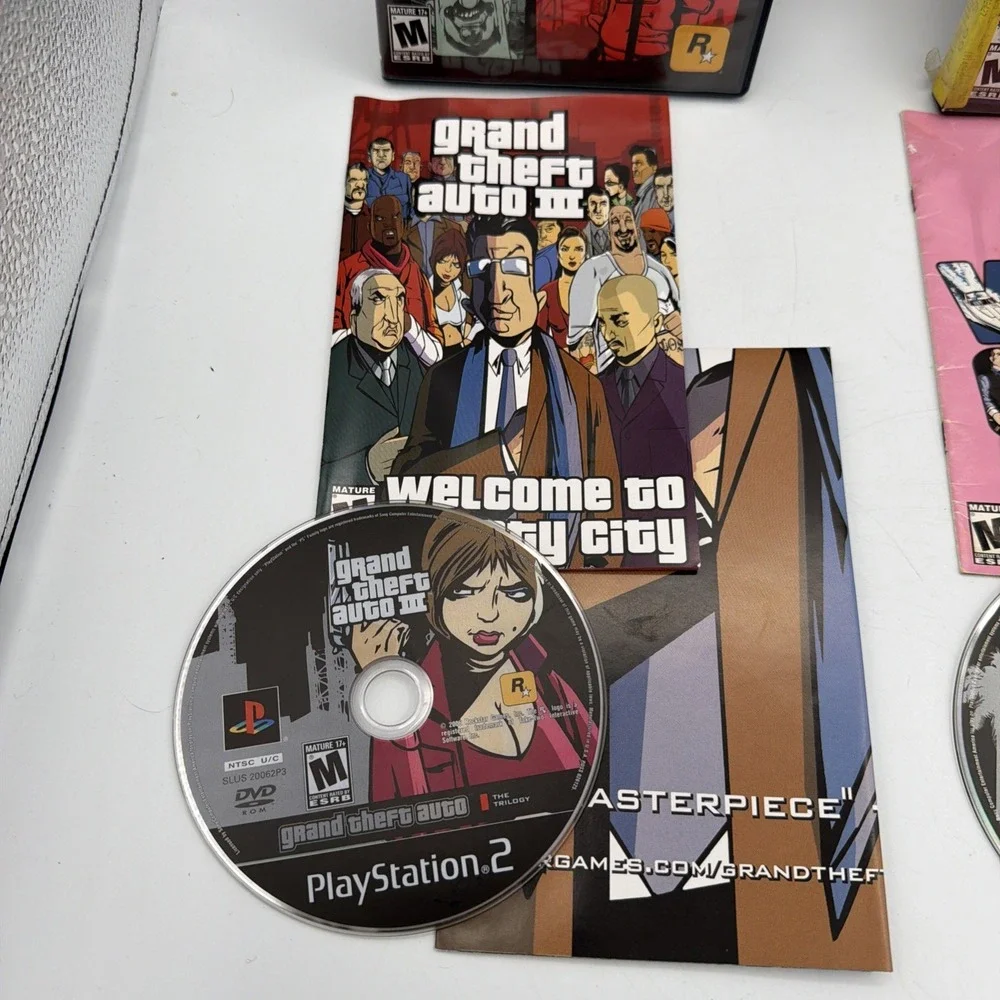 Grand Theft Auto Lot Sony PlayStation 2 PS2 Vice City & GTA III Rockstar Games